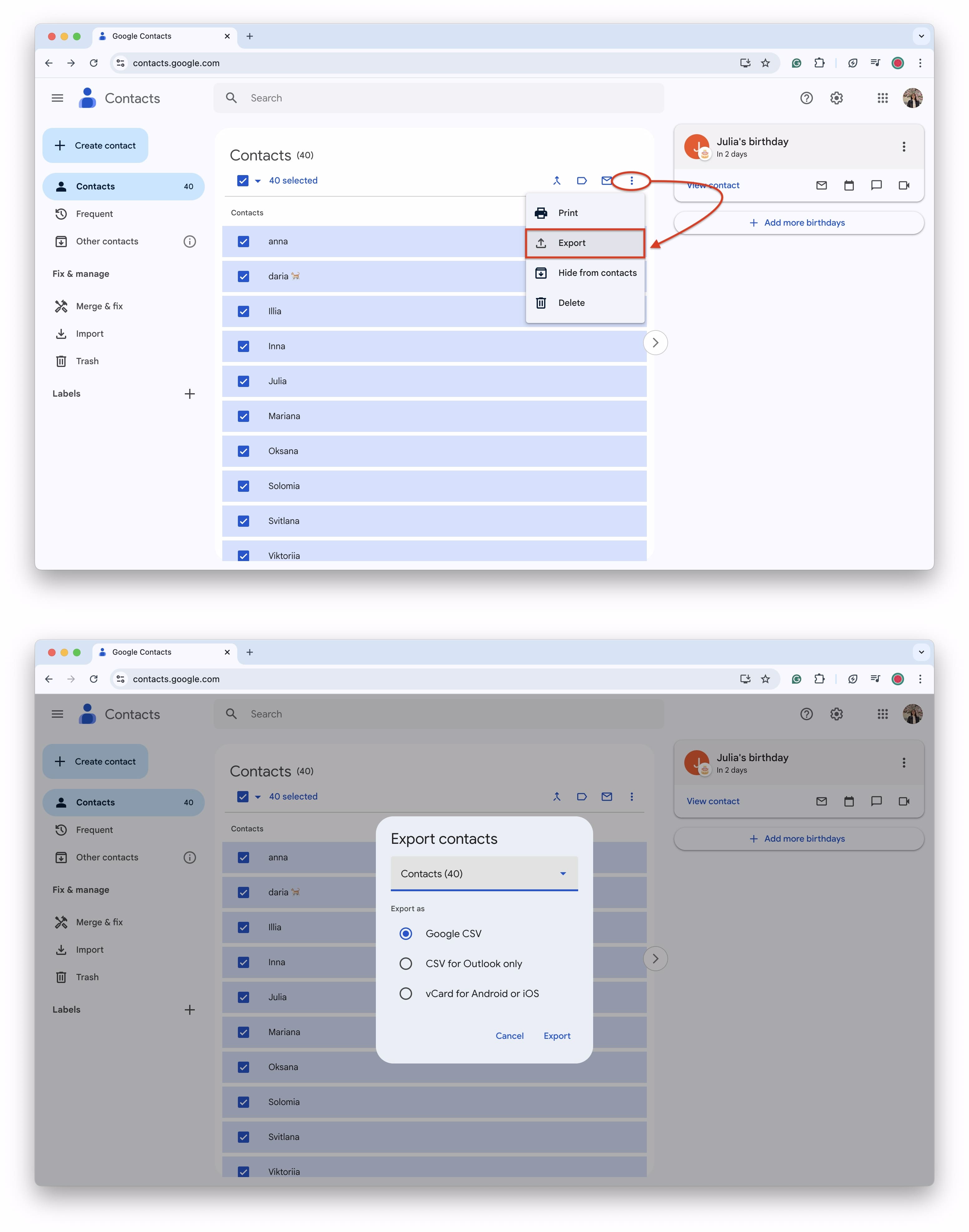 Export Contacts From I Phone Via Google Contacts 2 (1)