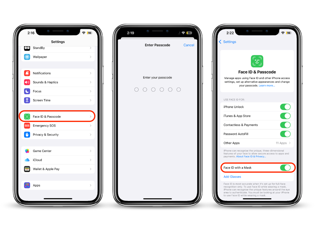 Use Face ID With a Mask Use Face ID With a Mask