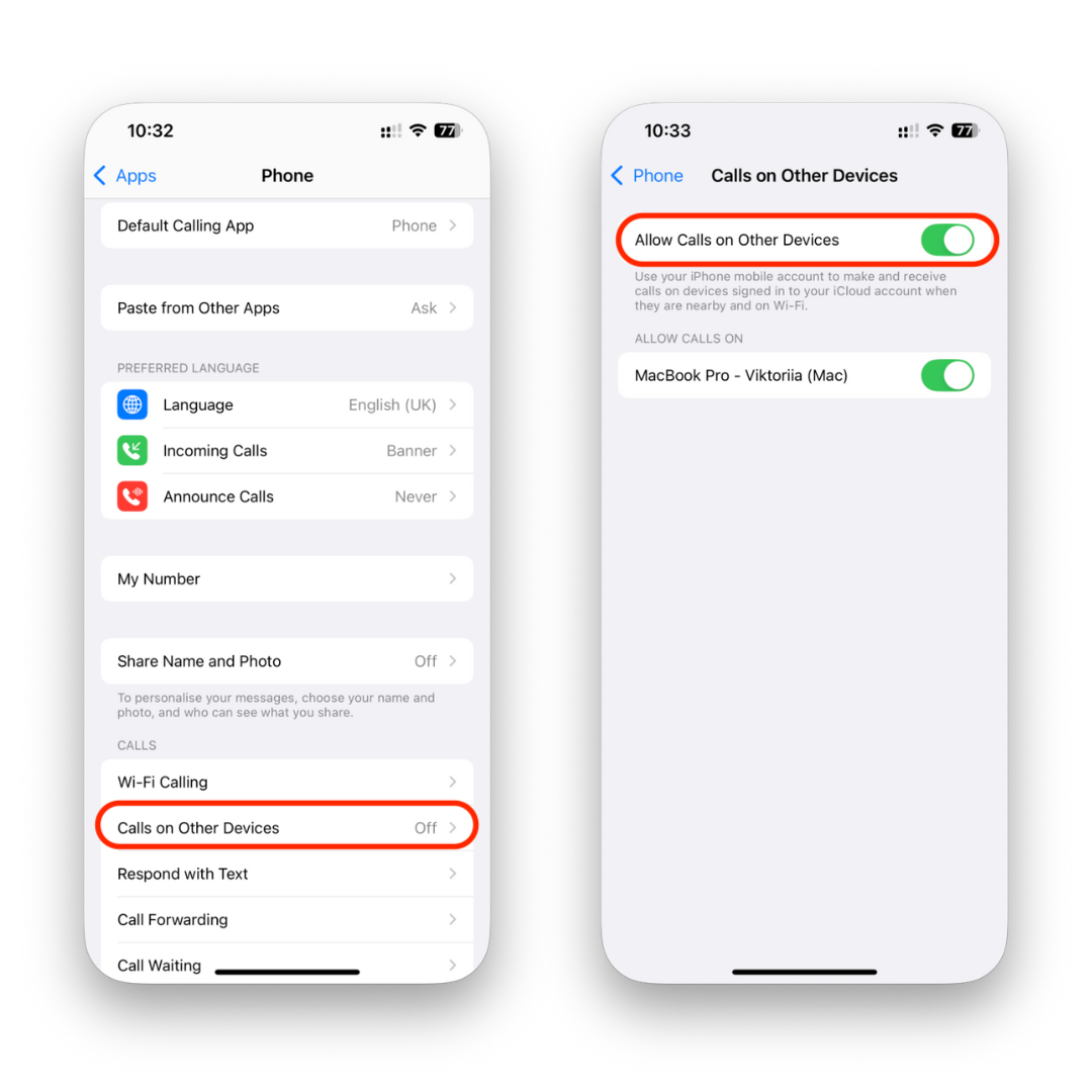 Setting up Continuity and I Phone Mirroring Setting up Continuity and I Phone Mirroring
