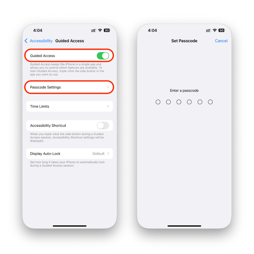 Enabling Guided Access 2