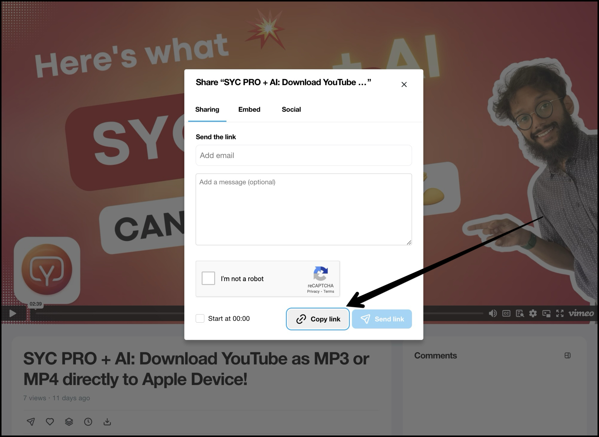 Syc Pro Vimeo Downloader Step 2