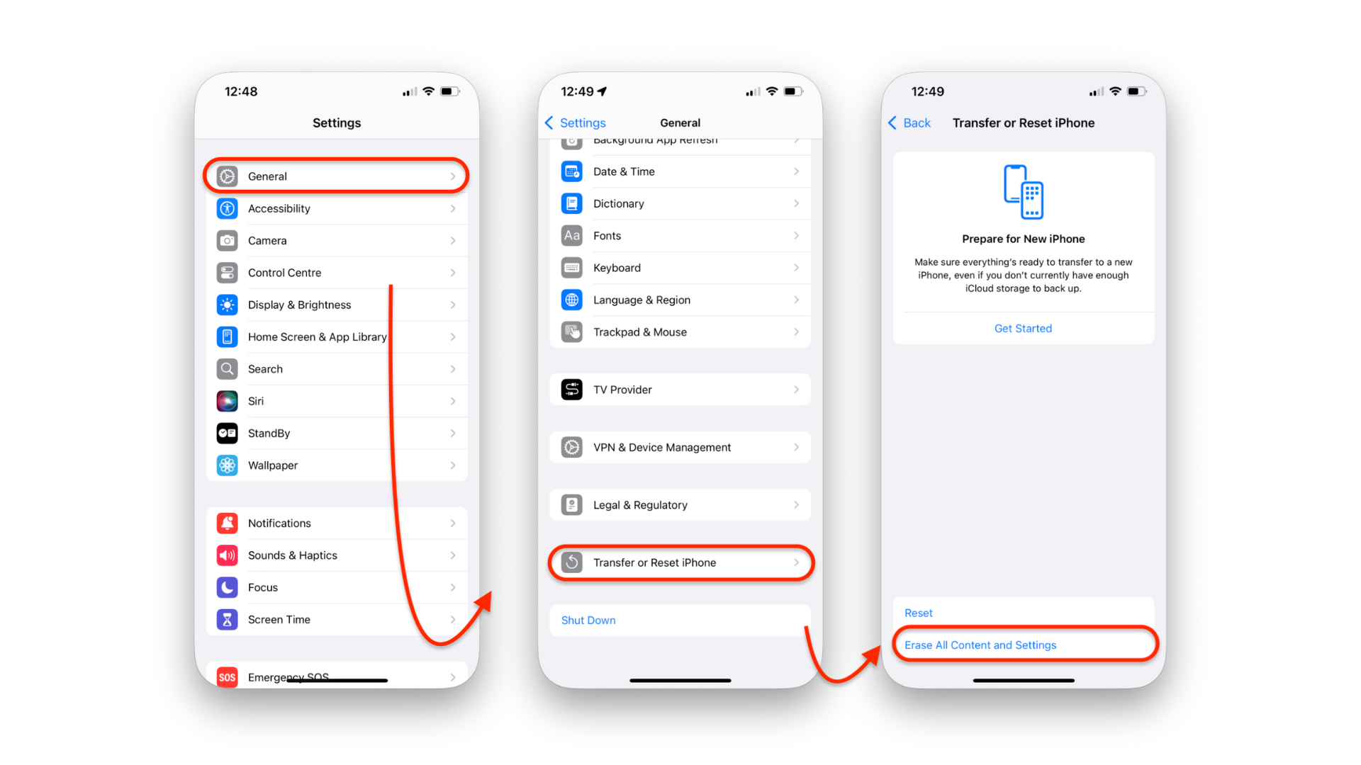 How to Erase All Content and Settings How to Erase All Content and Settings