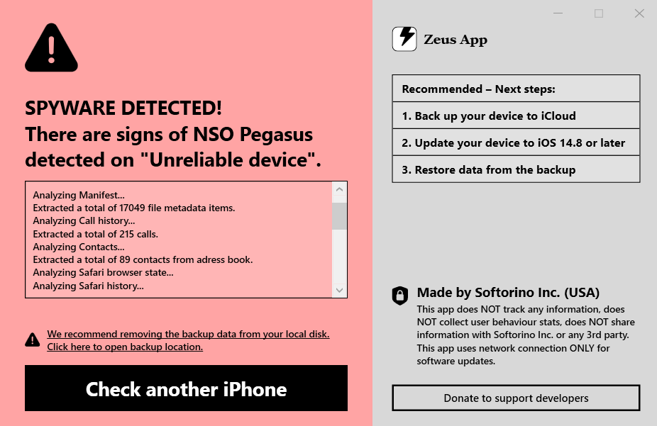 Learn About Pegasus Spyware Zeus App Image 7