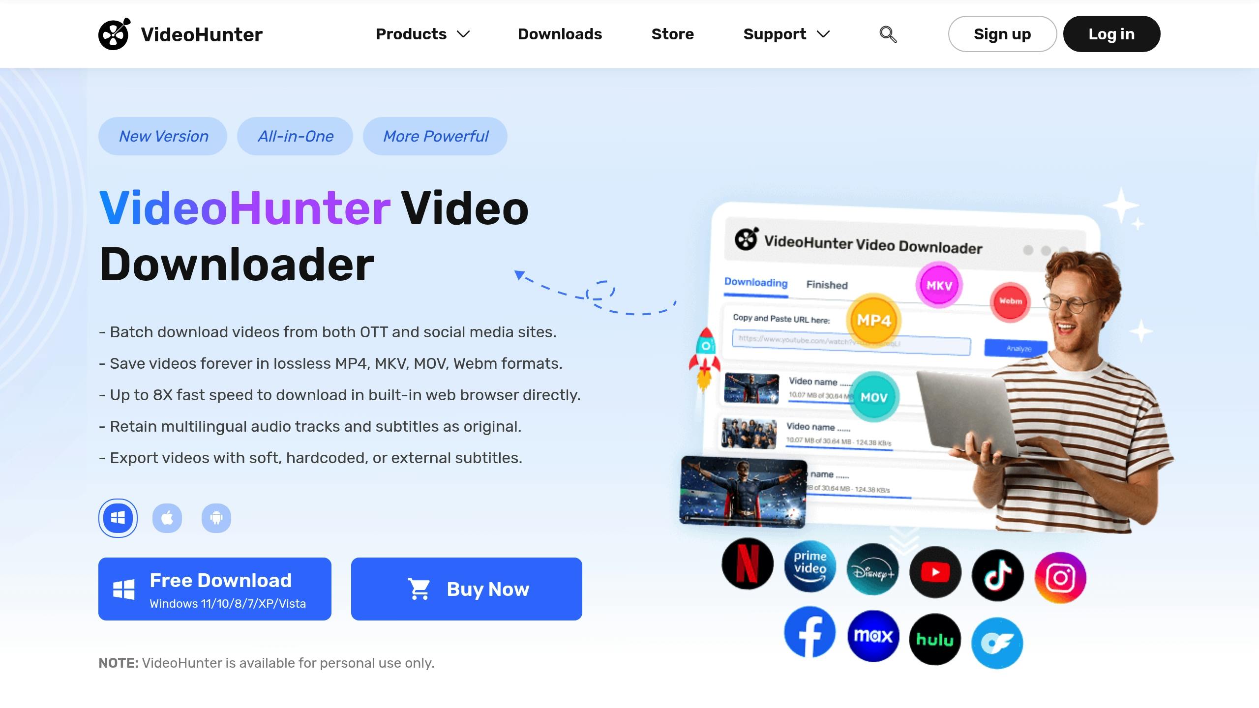Video Hunter Landing Page Video Hunter Landing Page