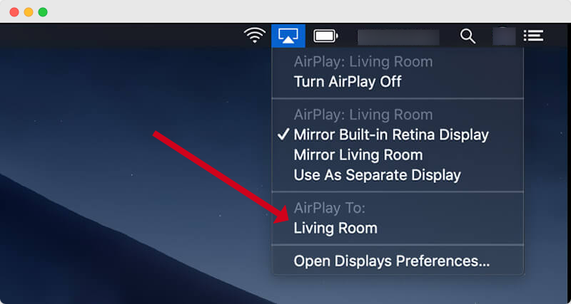 How to Play Mkv Video on Apple TV Via Air Play Mirroring Step 2