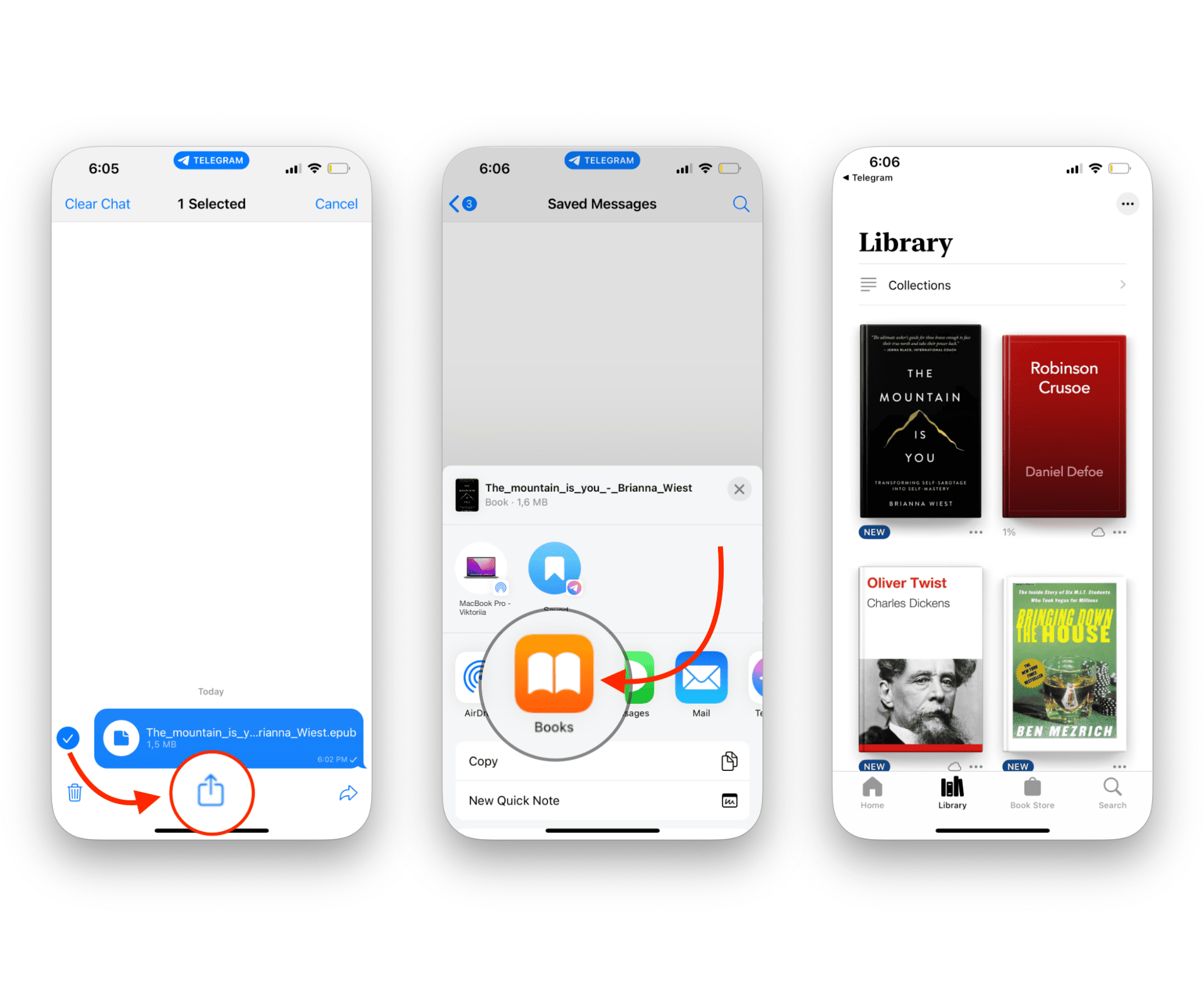 Send E Pub to I Phone Using Telegram or Viber Send E Pub to I Phone Using Telegram or Viber