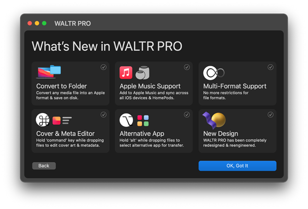 Waltr Pro New Features