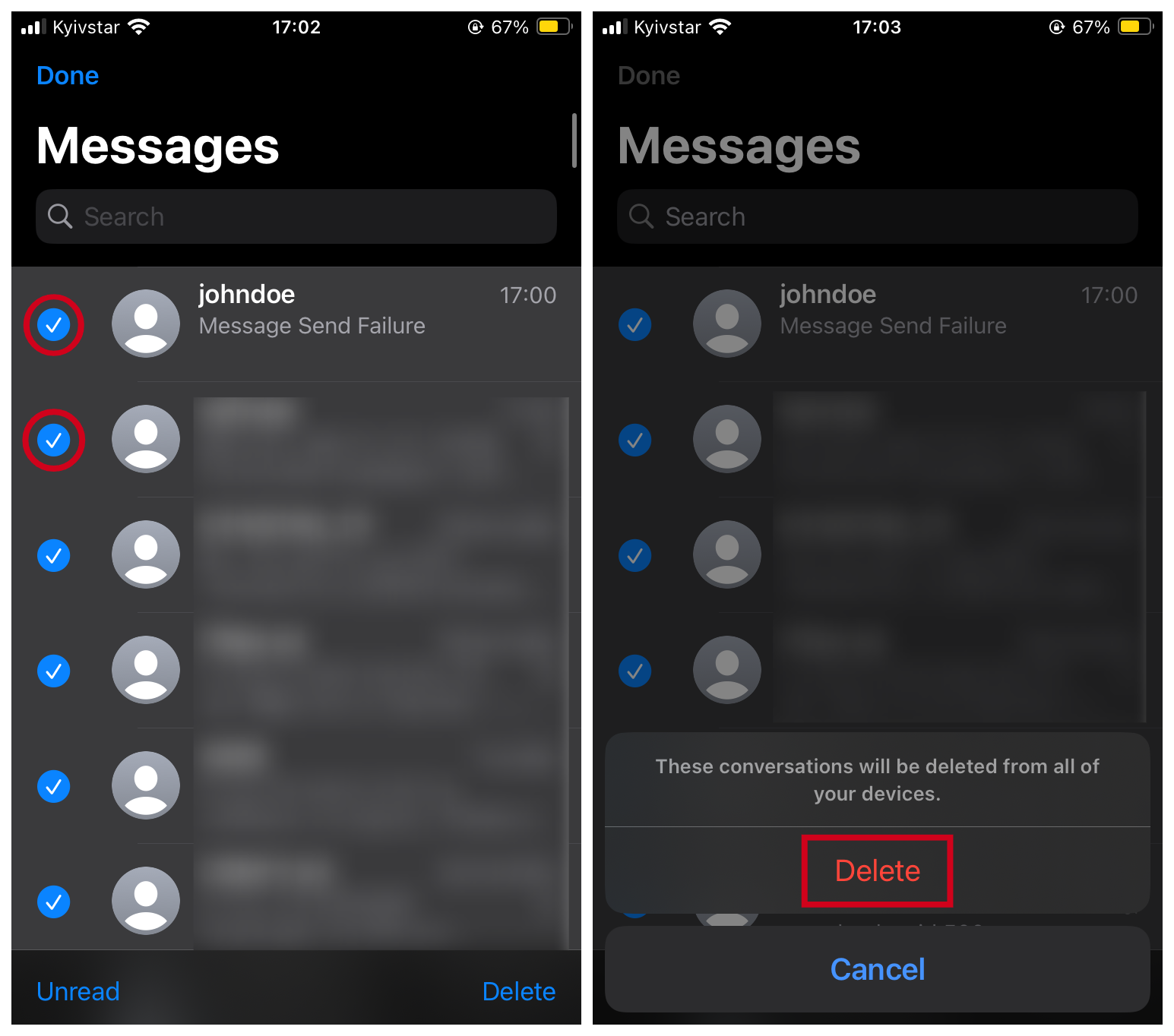 How to Delete Messages on iPhone in Bulk Step 2