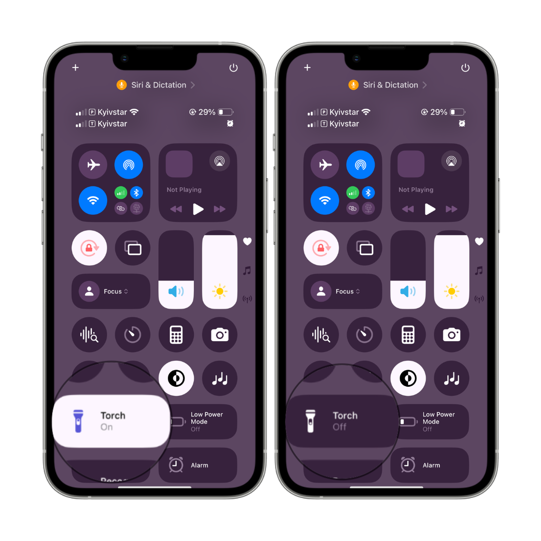 How to Turn off the Flashlight on I Phone Method 3.5 How to Turn off the Flashlight on I Phone Method 3.5