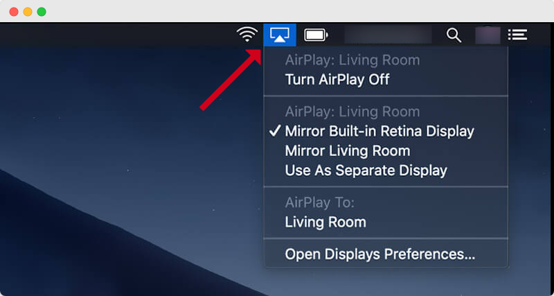 How to Play Mkv Video on Apple TV Via Air Play Mirroring Step 1