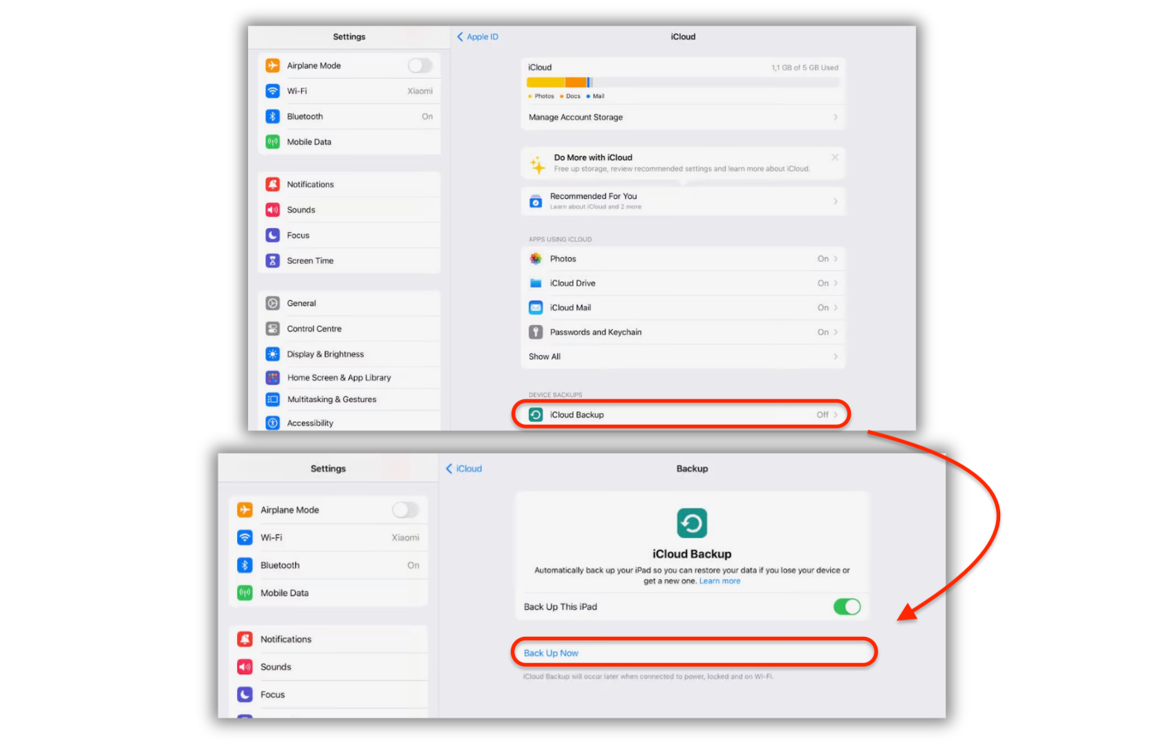 How to Back up I Pad Using I Cloud