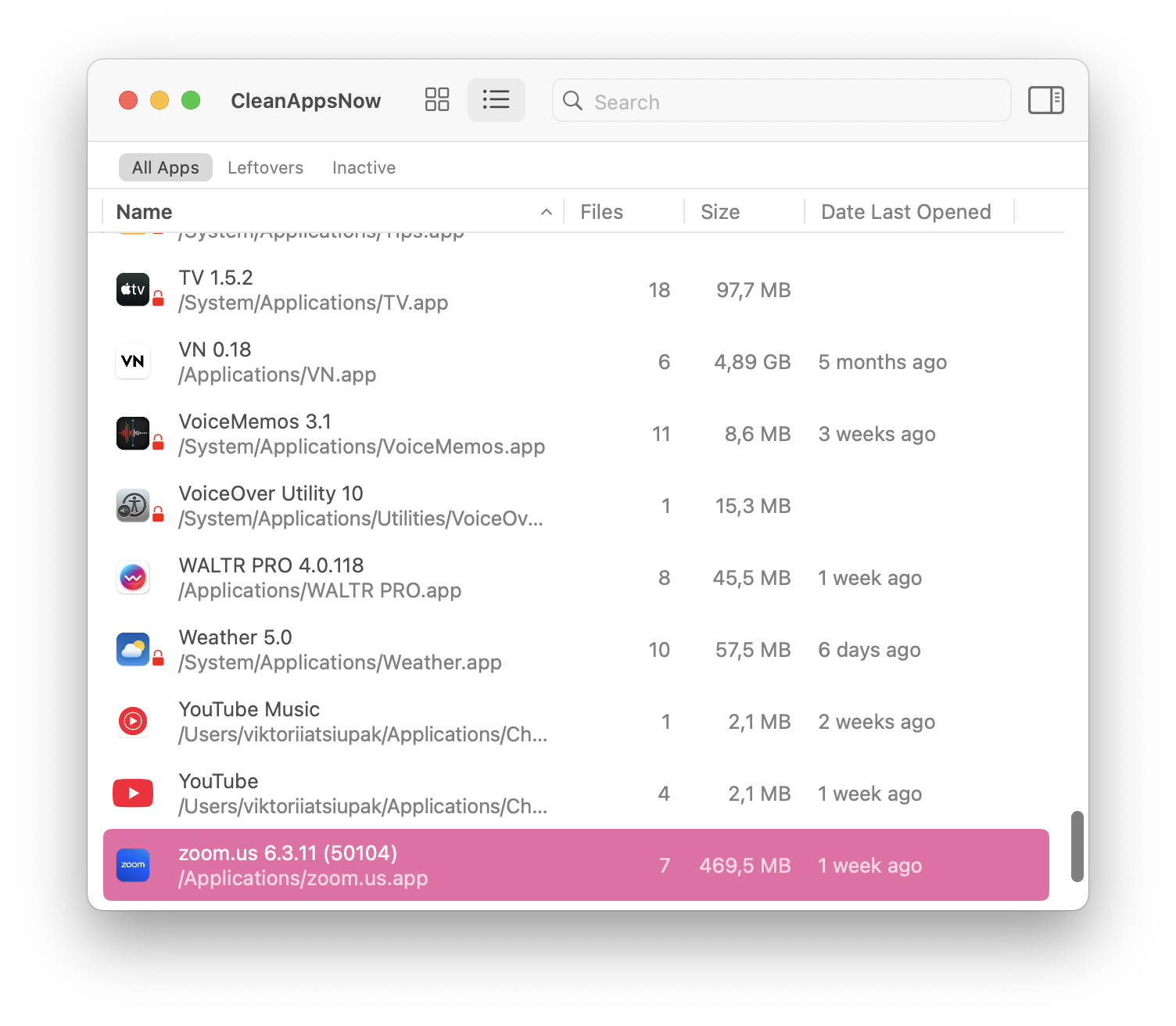 Clean Apps now App Clean Apps now App