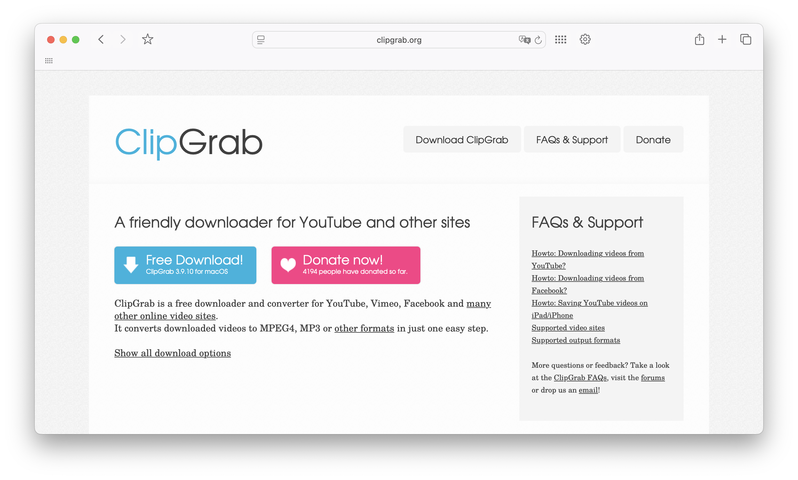 Clip Grab Landing Page Clip Grab Landing Page