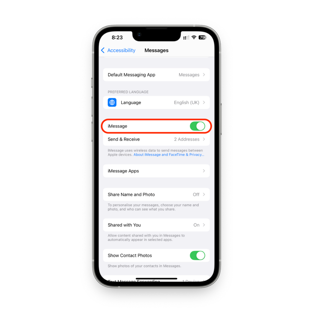 Turn on I Message on I Phone Step 3 Turn on I Message on I Phone Step 3