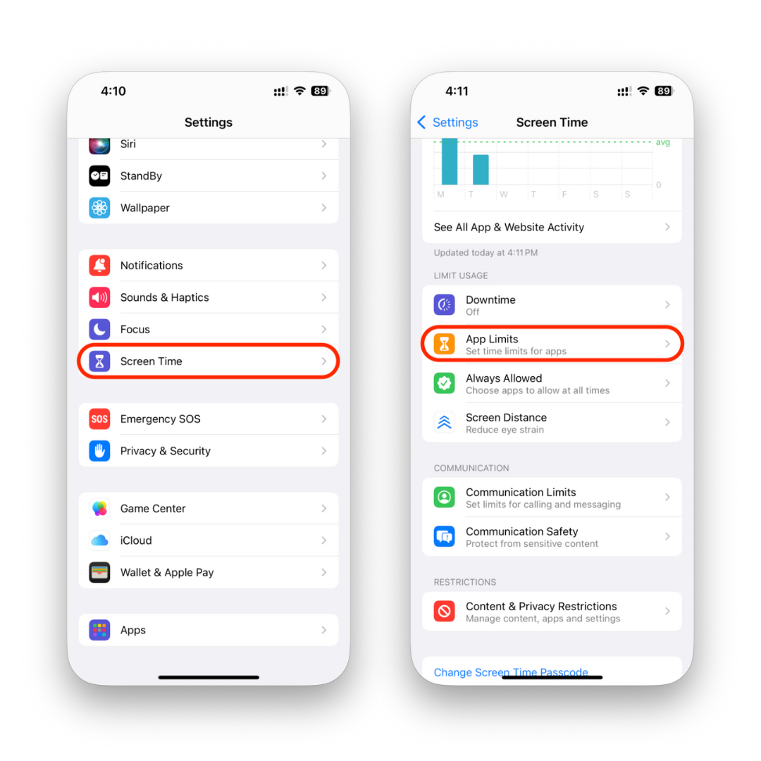 To Set App Limits Step 1